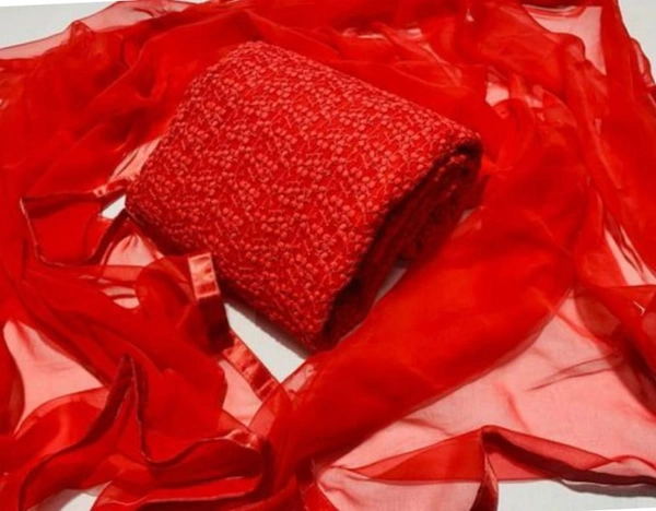 Trendy Salwar Suits & Dress Materials - Red, Unstitched