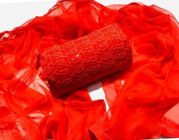Trendy Salwar Suits & Dress Materials - Red Orange, Unstitched
