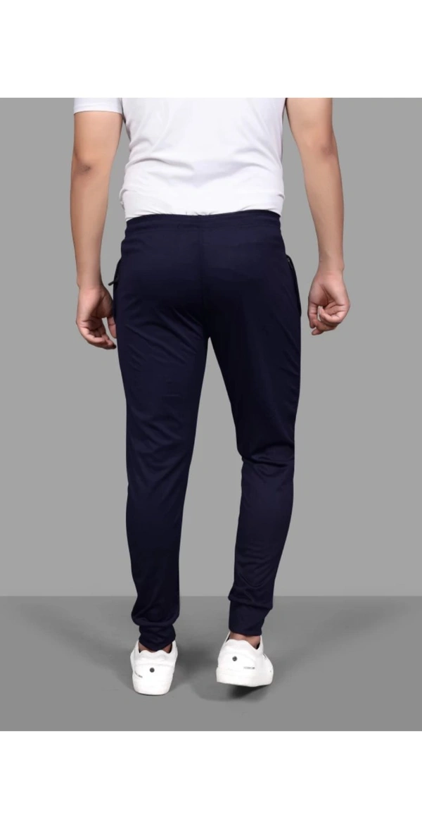 Pack Of 2 Solid Men Navy Blue,Grey Track Pants (Lower) - 32