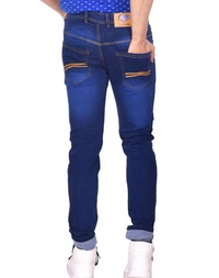 Fashionable Glamorous Men Jeans - Gulf Blue, 34