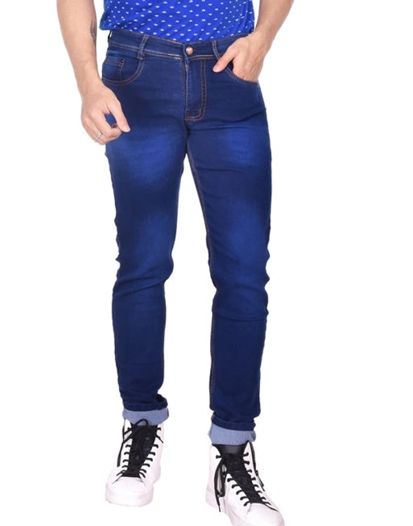 Fashionable Glamorous Men Jeans - Gulf Blue, 38