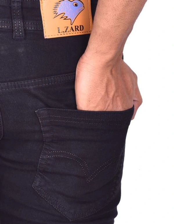 Fashionable Glamorous Men Jeans - Black, 28