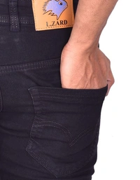 Fashionable Glamorous Men Jeans - Black, 42
