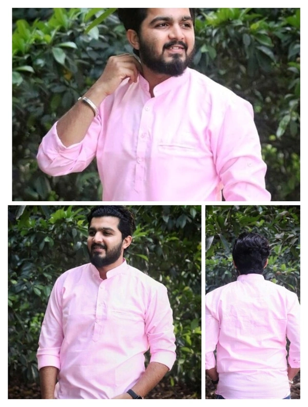 Cotton Based Viscouse Kurta  - Blush Pink, XXL