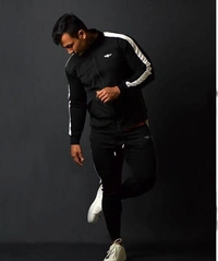 Black Track Suit For Men - XXL