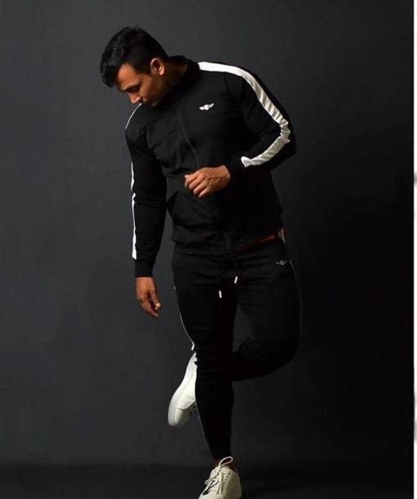 Black Track Suit For Men - XXL