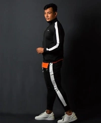 Black Track Suit For Men - XXL