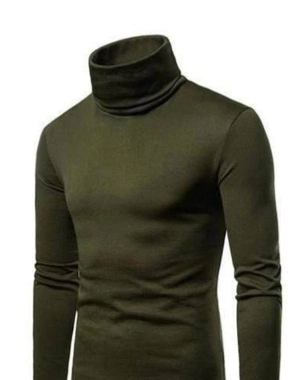 High neck and turtle neck Olive Sweater for men and - S