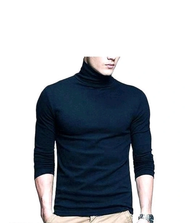 High neck and turtle neck  Sweater for men and - Black, M
