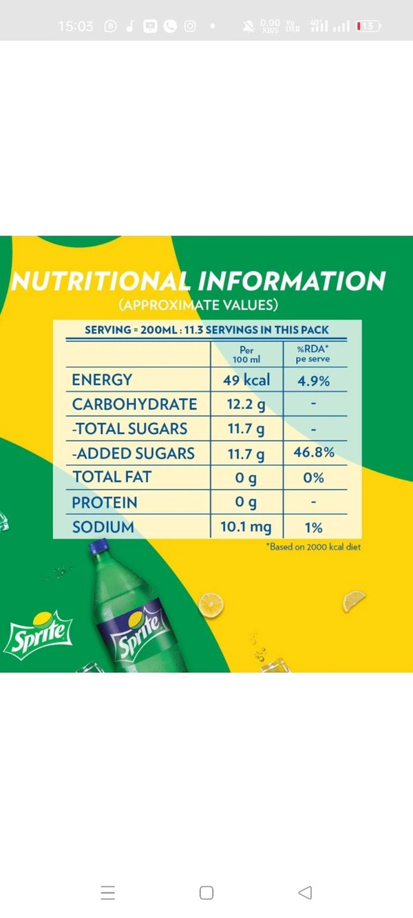 SPRITE CAN COLD DRINK 300ML - 2.5LITRE