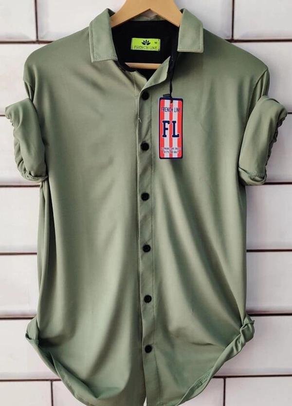 Men's Shirt Full Sleeve Poly Lycra  - Chalet Green, L