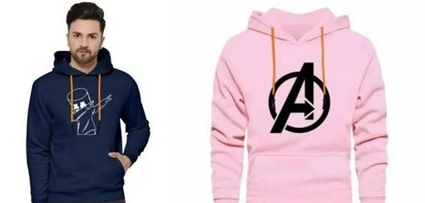 MEN FULL SLEEVES COTTON PRINTED SWEATSHIRT COMBO (PACK OF 2) - M