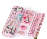 Best Unicorn Stationary Gift Box For Girls Student (Pencil Box) - Persian Pink, Free Size