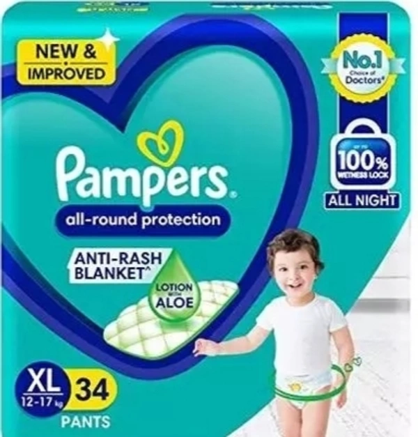Pampers All Round Protection Extra Large 34 Pants - Free Size
