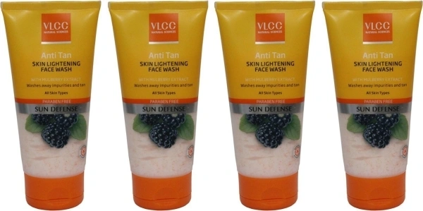 VLCC Anti Tan Skin Lightening Pack of 4 Face Wash - 600g