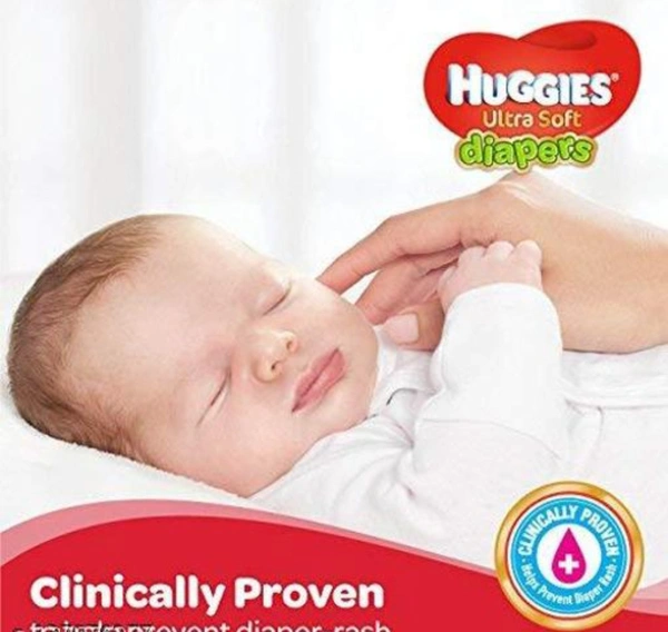 Huggies Ultra Soft Extra Small/ New Born Baby Tape Diapers NB/XS 22 Pcs(Pack of 3) - New Born/XS
