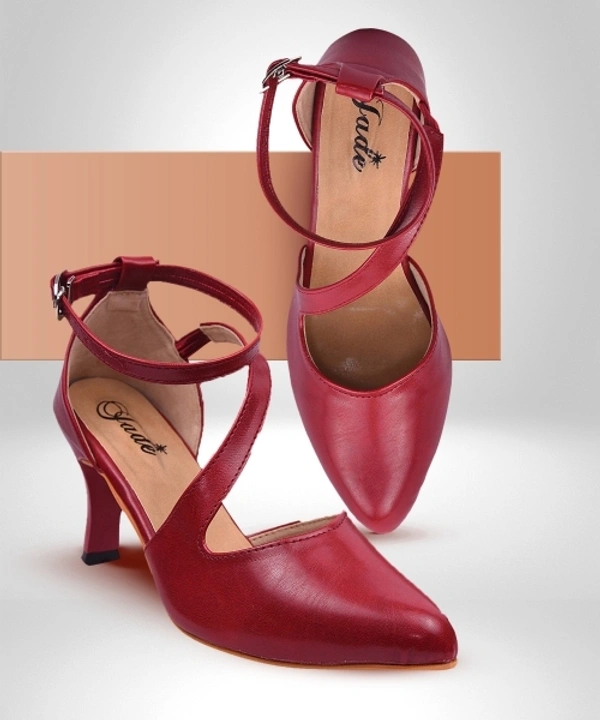 Jade Women Maroon Heels - Maroon, IND-3
