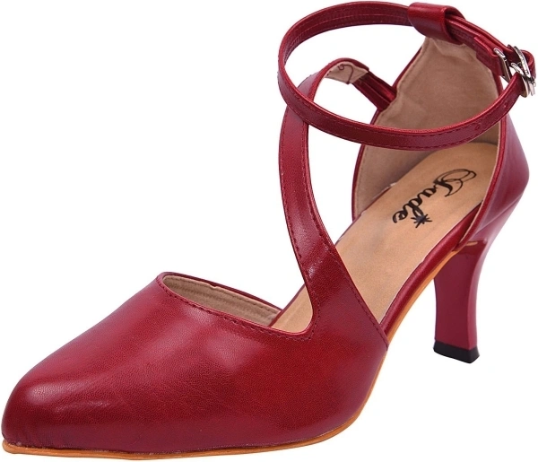 Jade Women Maroon Heels - Maroon, IND-8
