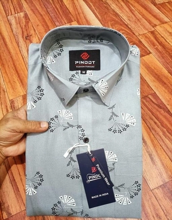 Rayon Shirt  - Silver, L