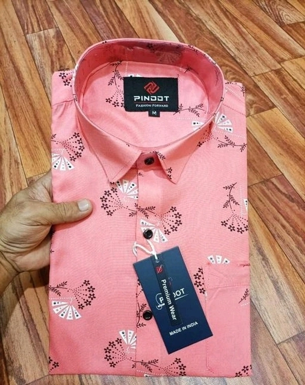 Rayon Shirt  - Tickle Me Pink, L