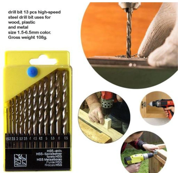  Powerful Drill Machine with 13Pcs Drill Bit Set And 21 Pcs Toolkit Screwdriver Set Power Tools - Free Size