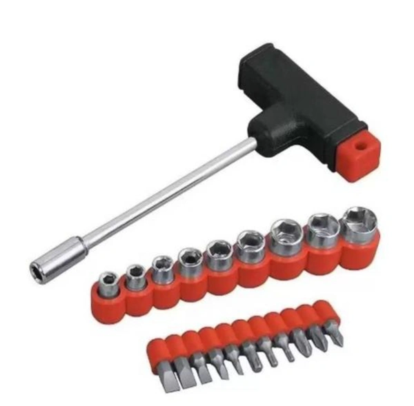 Powerful Drill Machine with 13Pcs Drill Bit Set And 21 Pcs Toolkit Screwdriver Set Power Tools - Free Size