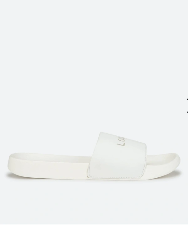 LOUIS PHILIPPE brand Print Slip-on-flip-flops - White, 7