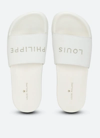 LOUIS PHILIPPE brand Print Slip-on-flip-flops - White, 7