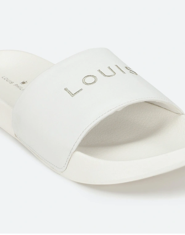 LOUIS PHILIPPE brand Print Slip-on-flip-flops - White, 7