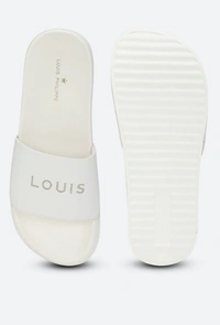 LOUIS PHILIPPE brand Print Slip-on-flip-flops - White, 8