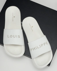 LOUIS PHILIPPE brand Print Slip-on-flip-flops - White, 10