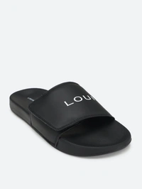 LOUIS PHILIPPE brand Print Slides flip-flops - Black, 11
