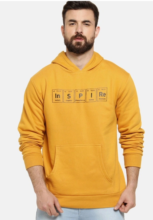 Campus Sutra Hooded Sweatshirt With Central Pocket  - Web Orange, L