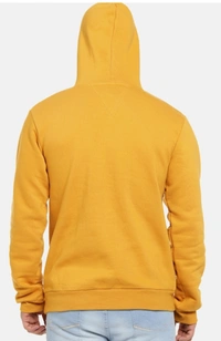 Campus Sutra Hooded Sweatshirt With Central Pocket  - Web Orange, L