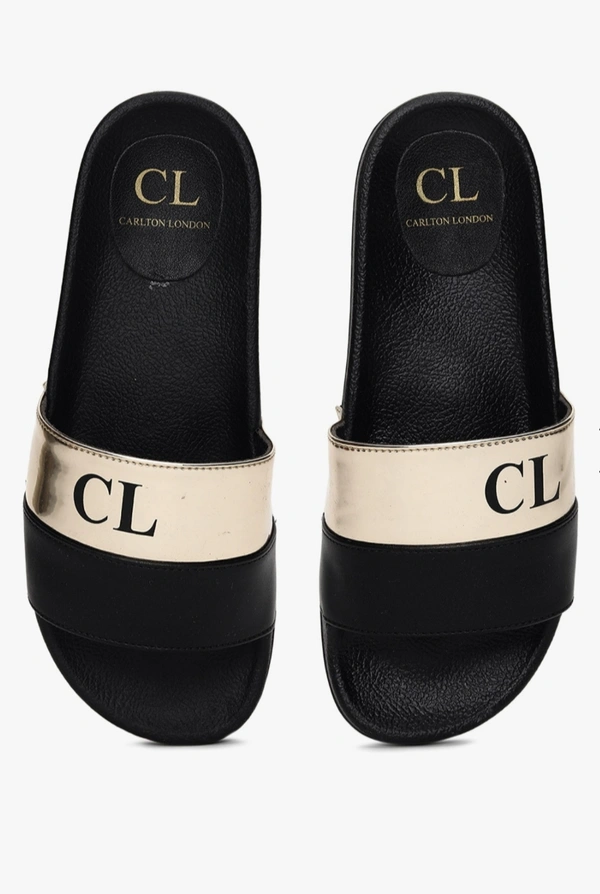 Carlton London Slides With Typography  - Black, 3
