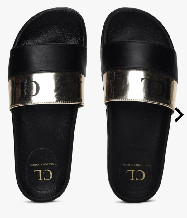 Carlton London Slides With Typography  - Black, 6