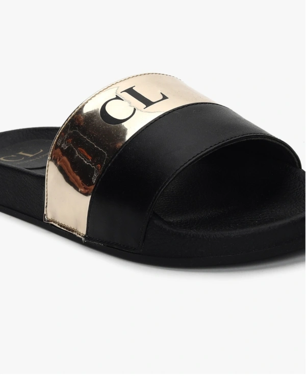 Carlton London Slides With Typography  - Black, 7