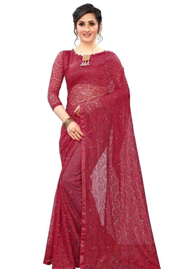 Moti Sarees  - Hippie Pink, Free Size