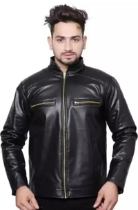 jacket for men/leather jacket - Black, XXL