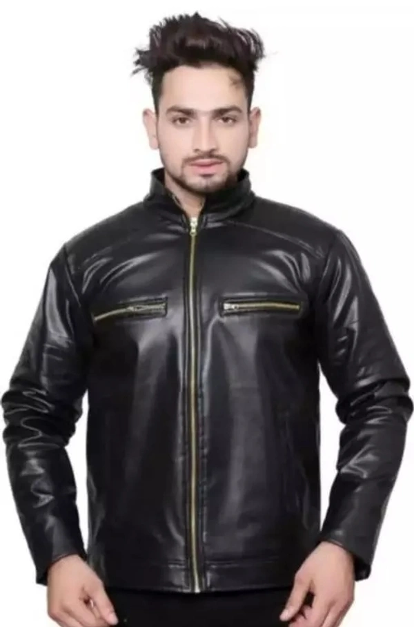 jacket for men/leather jacket - Black, XXL