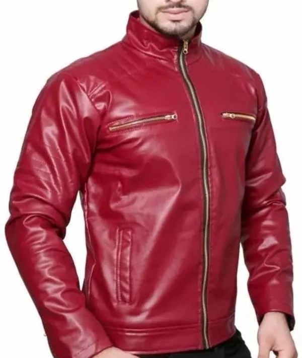 jacket for men/leather jacket - Guardsman Red, XXL