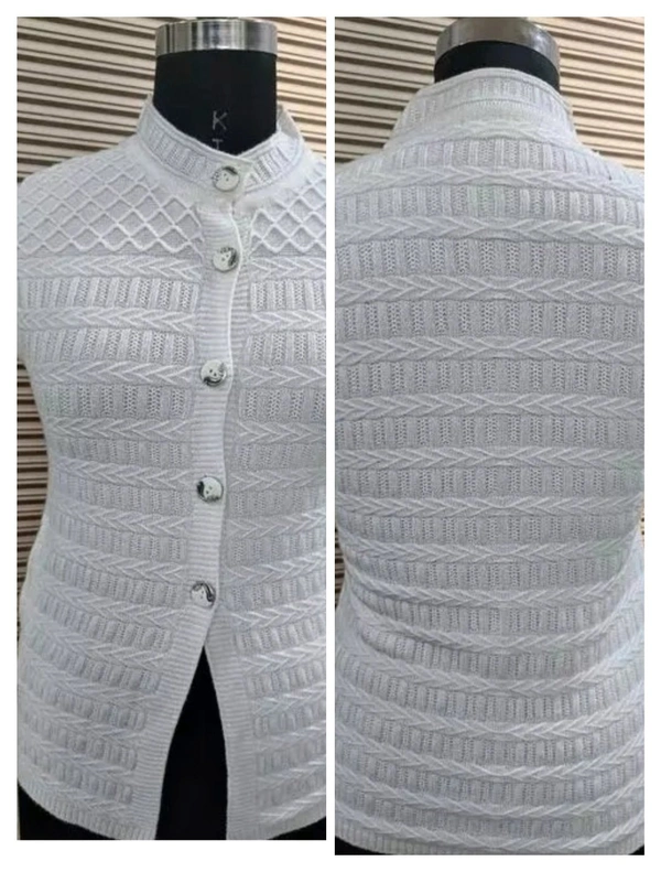 KESHAVI HALF SLEEVE CARDIGANS Sweaters  - White, M