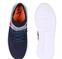 CLYMB AIR SOCKS - 2 NAVY & Grey Mesh Eva Running/Walking/Gym Sports Shoes For Men - IND-8, Navy Blue