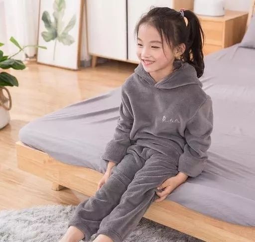 Children's Warm Flannel Pajamas Pullover Coral Fleece - Temu
