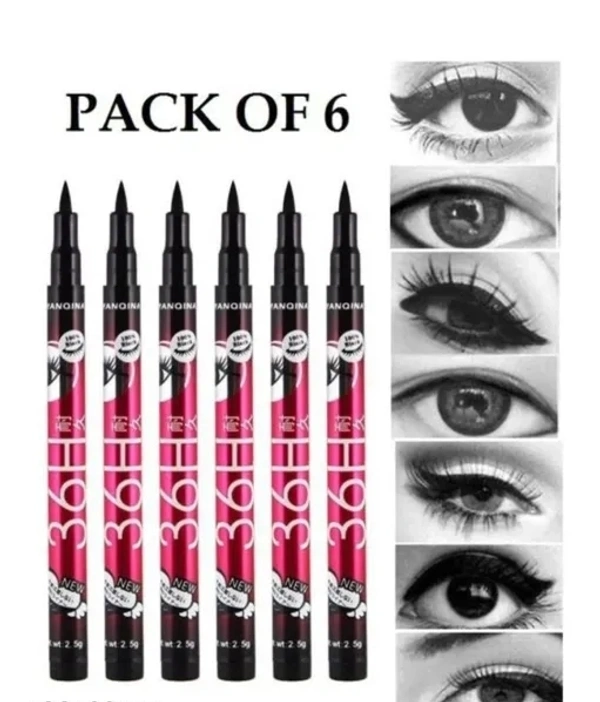 Fashion 36 h eye liner sketch for makeup use pack of 6 - Pack Of 6