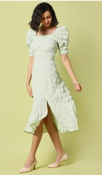 Fit and Flare Dress with Raglan - S