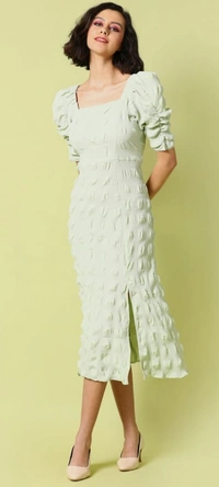 Fit and Flare Dress with Raglan - S