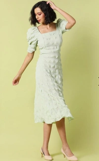 Fit and Flare Dress with Raglan - S
