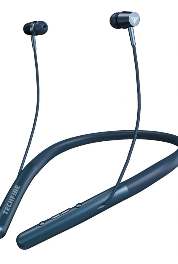 Techfire h-700 Pro 5.0 40 Hours HI BASS SOUND   non-stop battery backup Latest unique Premium Design light Weight High Quality Wireless Neckband with mic Bluetooth Headphones & Earphones - Free Size, Bunting