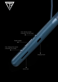 Techfire h-700 Pro 5.0 40 Hours HI BASS SOUND   non-stop battery backup Latest unique Premium Design light Weight High Quality Wireless Neckband with mic Bluetooth Headphones & Earphones - Free Size, Bunting